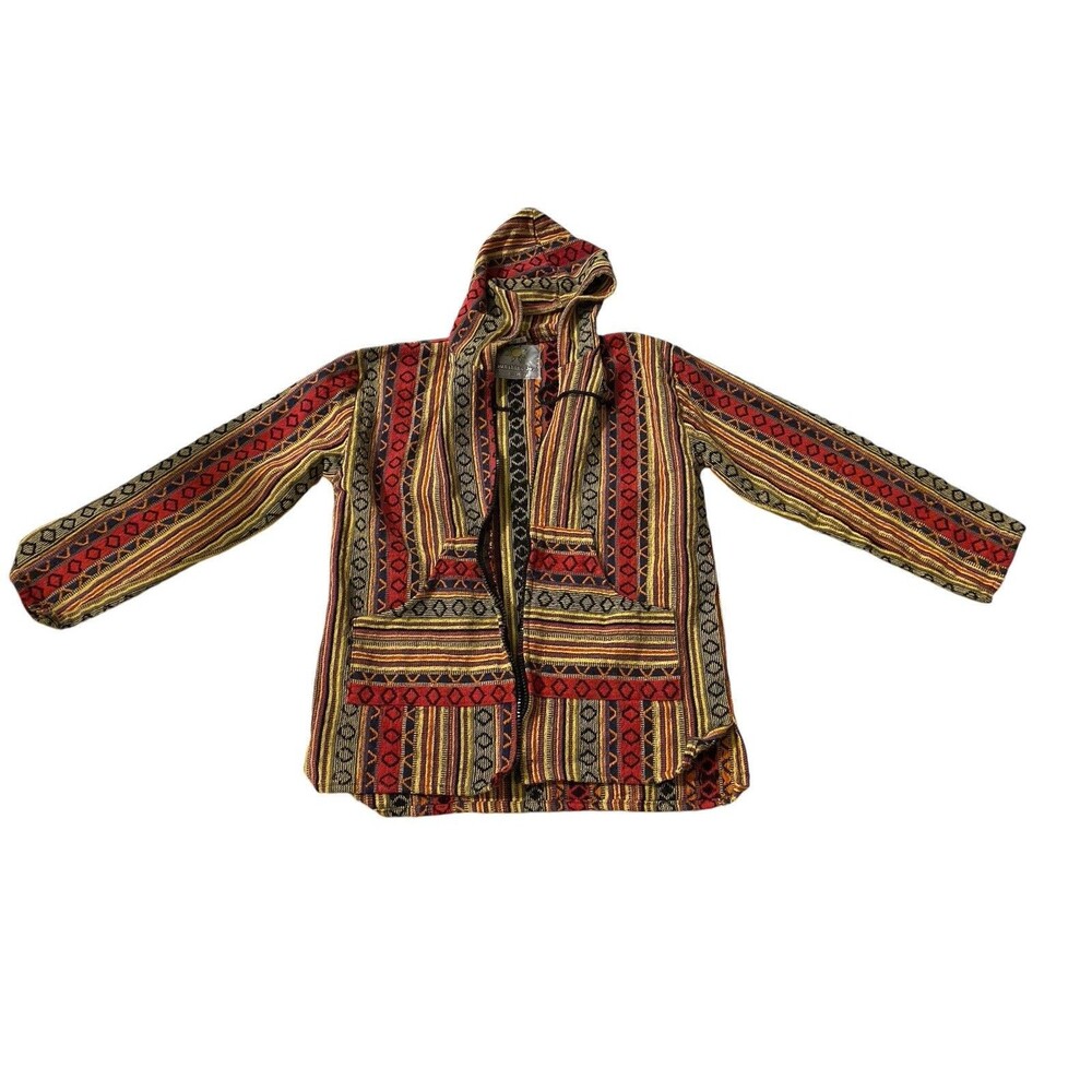 Sunshine Joy Est 2002 Woman Hoodie Size S Multicolor Stripe Y2K‎ Hippie Bohemian